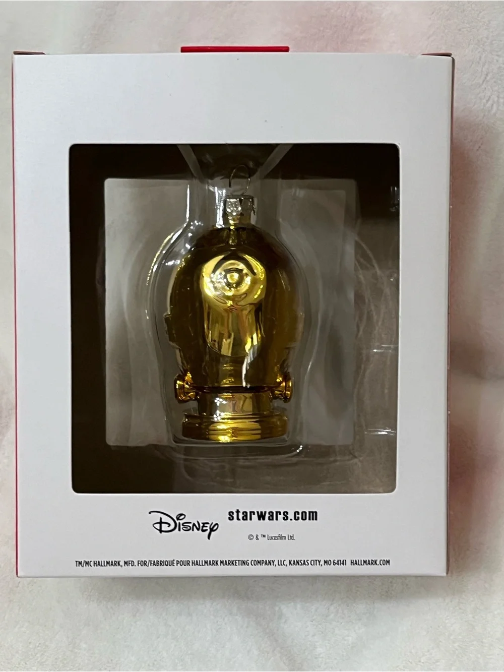Hallmark Star Wars C-3PO Blown Glass Christmas Tree Ornament NIB